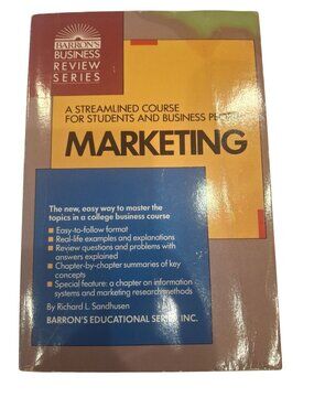 Marketing Richard L Sandhusen 1987 Barron's Business Review College Textbook